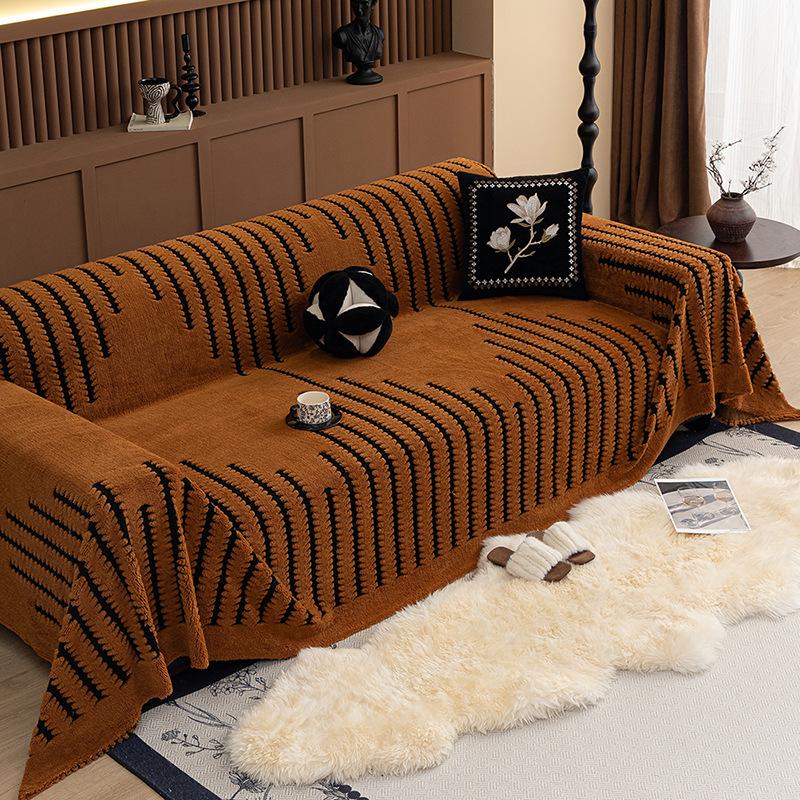 Retro high-end autumn and winter plush sofa towel cover 2026 new non-slip one whole universal full cover cover