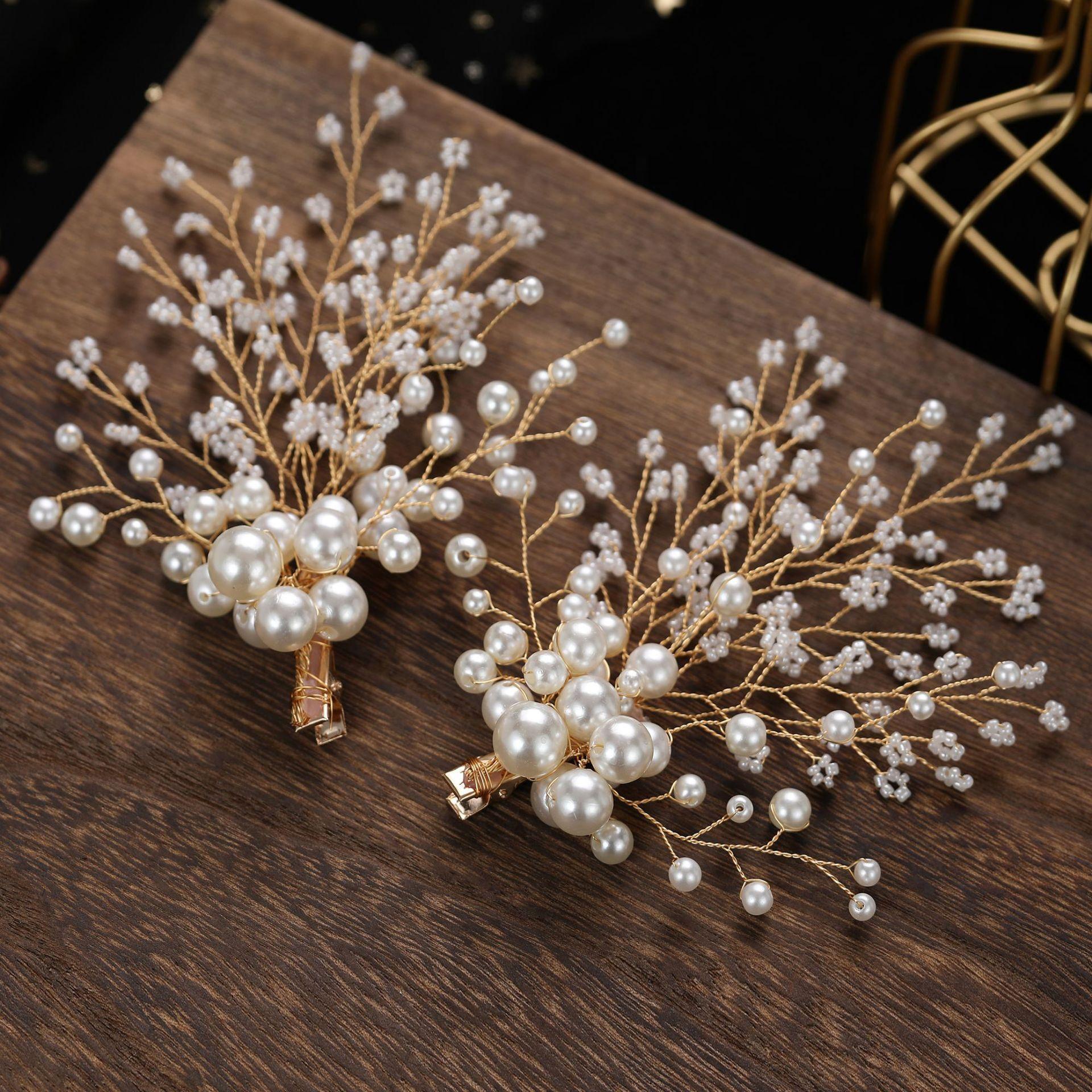 Новая тиара Жемчужная Мори Аксессуары Супер сказочная заколка Набор Простая Атмосферная жемчужная заколка для волос