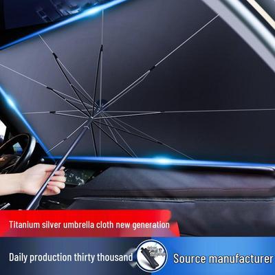 Car Window Sunshade: Umbrella-Style Front Windshield Heat Insulation Sun Protector