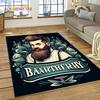 Fashion Barber Shop Logo Skull Vintage Rug Carpet for Living Room Bedroom Decor,Floor Mat Non-slip Decoration for Sofa Doormat