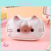 Cat Bread Pillow Pencil Case With Plush Material For Students Desk Storage