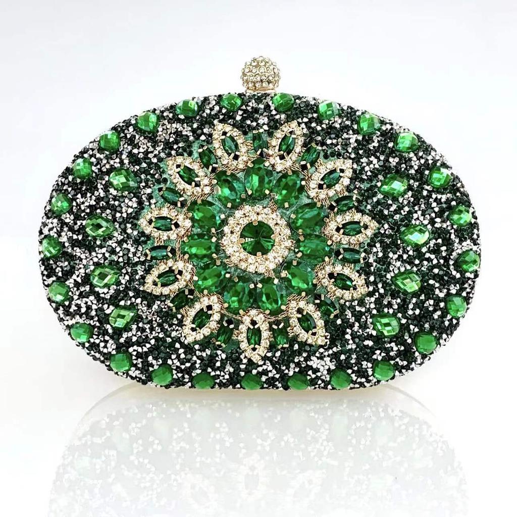 Women's Sparkly Rhinestone Glitter Clutch Purse Evening Handbag Shoulder Bag for Wedding Party Prom Crossbody Bag With Chain Evening Bag for Women