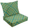 Vargottam Printed Outdoor Deep  Seat  Patio  Cushions Set 2pcs Seat Set All Weather Replacement