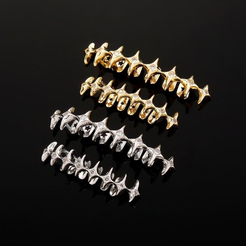 Unisex Star Accented Mouth Grills Present for Hip Hop Fan Comfortable Tooth Grills Suitable for Party and Performances
