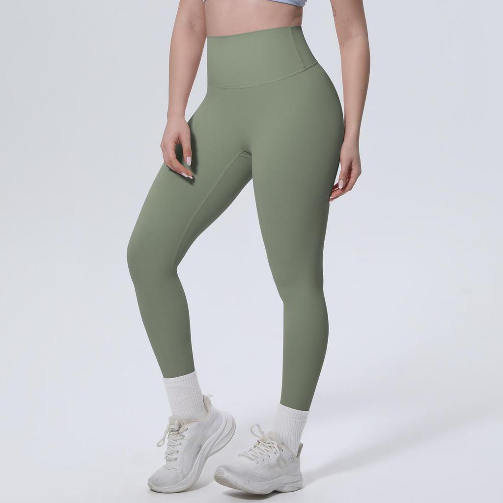High-Waisted Peach-Lift Anti-Curl Yoga Pants - Skin-Friendly Nylon Tight-Fit Sportswear