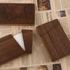Large Capacity Business Card Storage Box Solid Wood Business Card Organizer  Desk Accessories