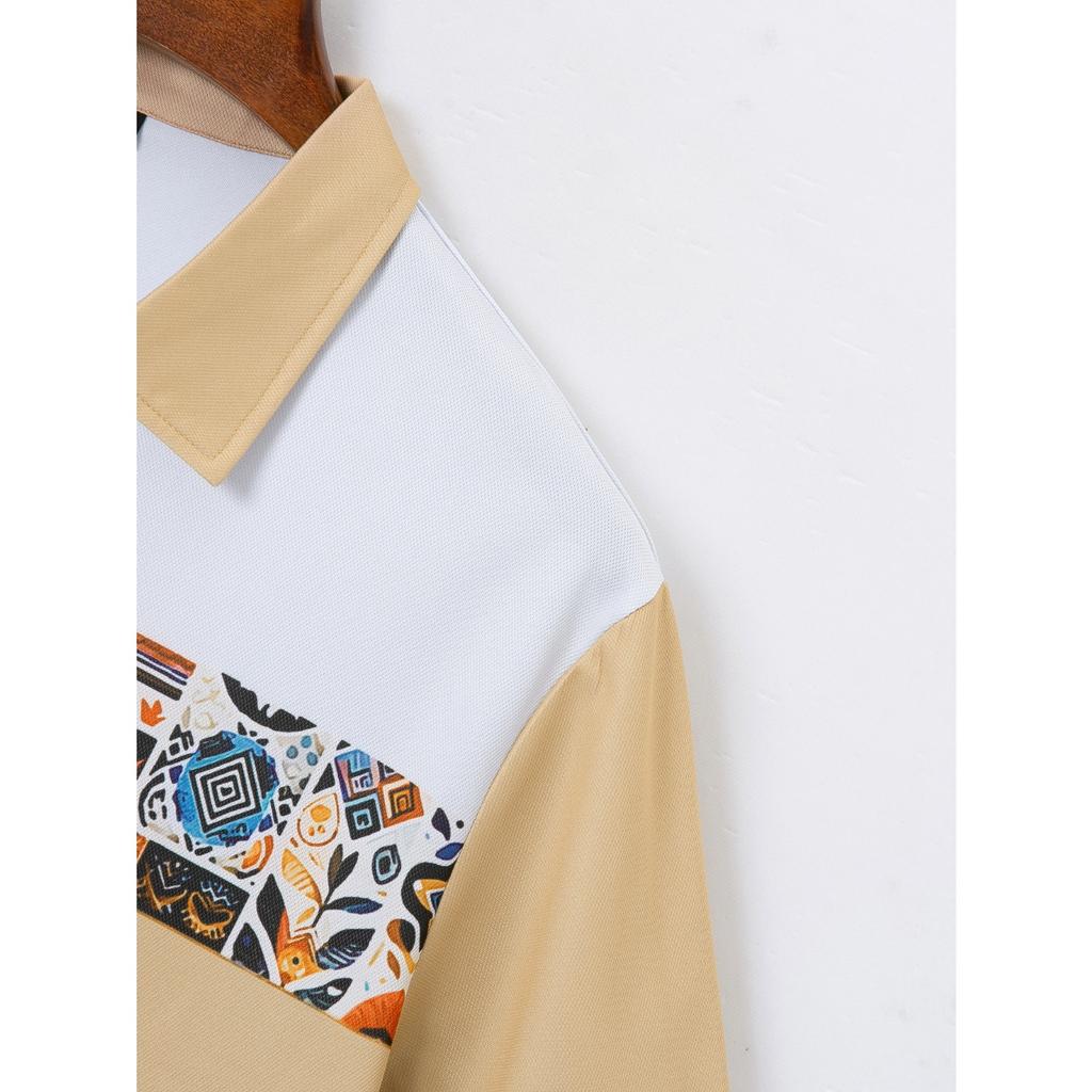 Herren grenzüberschreitender Anzug Sommer Druck Reißverschluss Farbblock kurzärmlig Shorts lässig Sport zweiteiliges Set