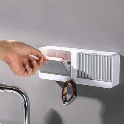 Praktický ľahký organizér na mydlo s dlhou životnosťou Nezávislý box na mydlo bez dierovačky pre hotel