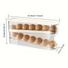Fridge Egg Storage Box Automatic Rolling Eggs Holder Rack Ladder Style Refrigerator Egg Dispenser Organizer