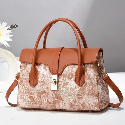 Bolsa feminina de grife de luxo, nova bolsa feminina, bolsa transversal de alta qualidade, estampa requintada, tendência da moda, bolsa de couro