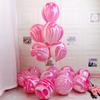 10Pcs/Set 12-inch Latex Balloon Agate Pattern Anti-burst Thicker Festival Props Birthday Party Home Ornament Balloon Party Accessories