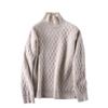 Women's High-Neck Ribbed Knit Sweater - Warm, Thick, Loose Fit for Autumn/Winter 2024, Korean Style