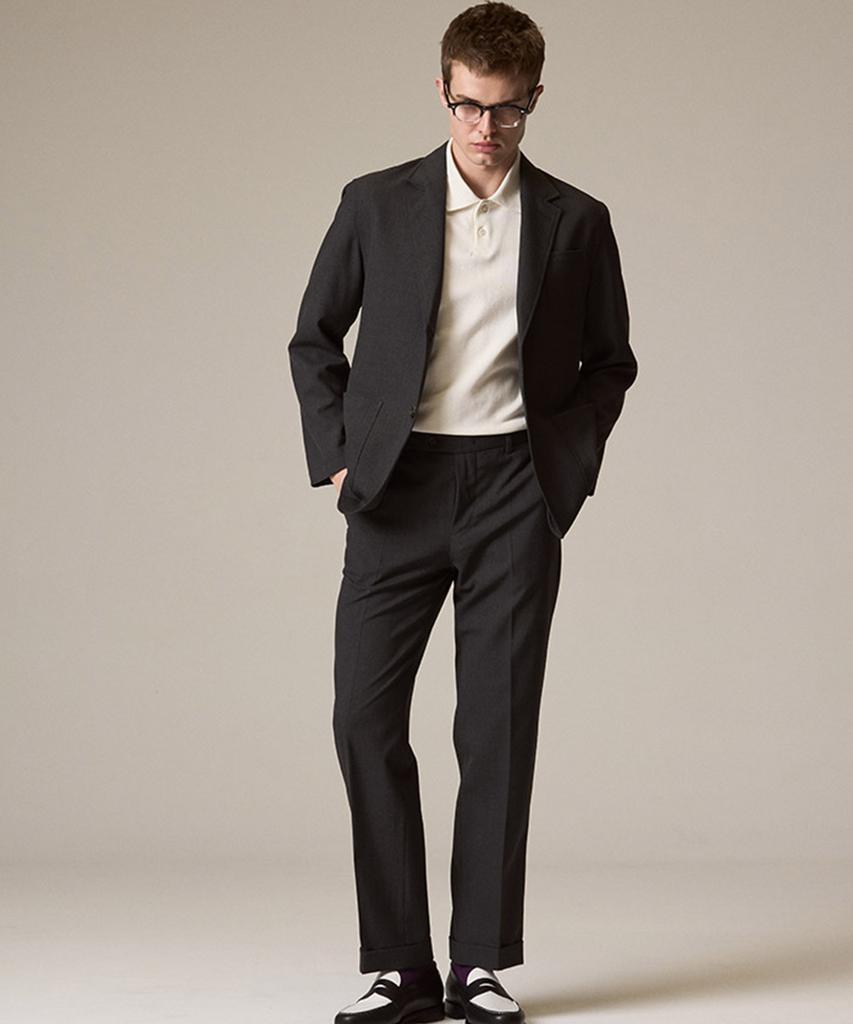 Laijeuaenbillou W265 Woolithic Everyday Classic Standard Slacks Dark Grey