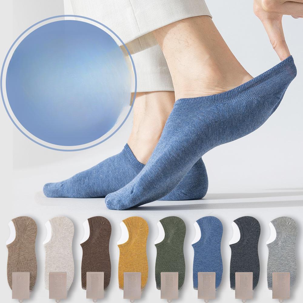 Men's Spring and Summer Style Cotton Thin Style Breathable Sweat Invisible Socks