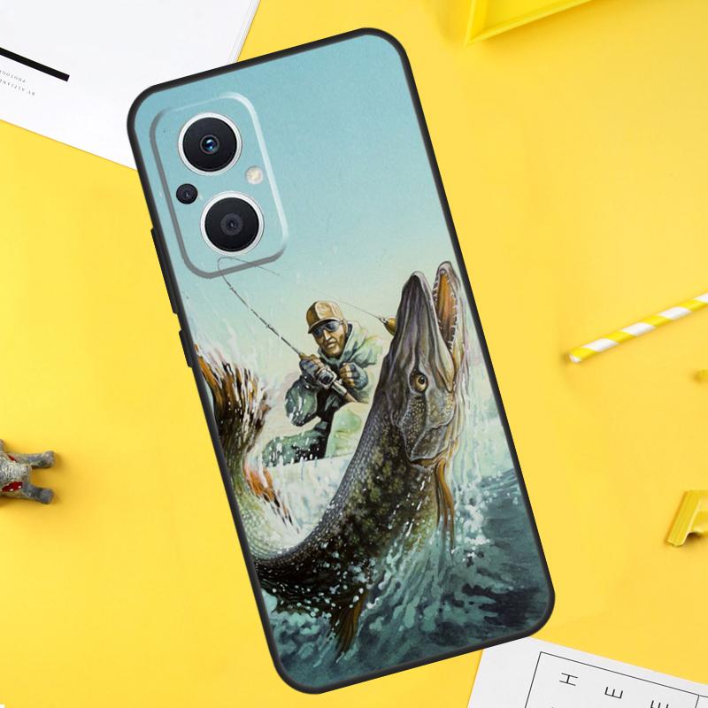 Pike Fish Fishing Bait For OPPO Reno 10 11 12 13 14 Pro 7 8 Lite 8T 11F 12F 13F 14F OPPO Find X8 X5 X6 X9 Pro Case