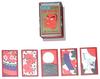 Hanafuda (Japanische Spielkarten) - Goldener Tengu (Fabelwesen) - Roter Rücken