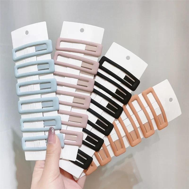 2pcs Matte Frosted BB Hair Clips for Grirls Womens Hairgrips Hair Barrette Hairpin Hairdressing Stying Accessories Metal