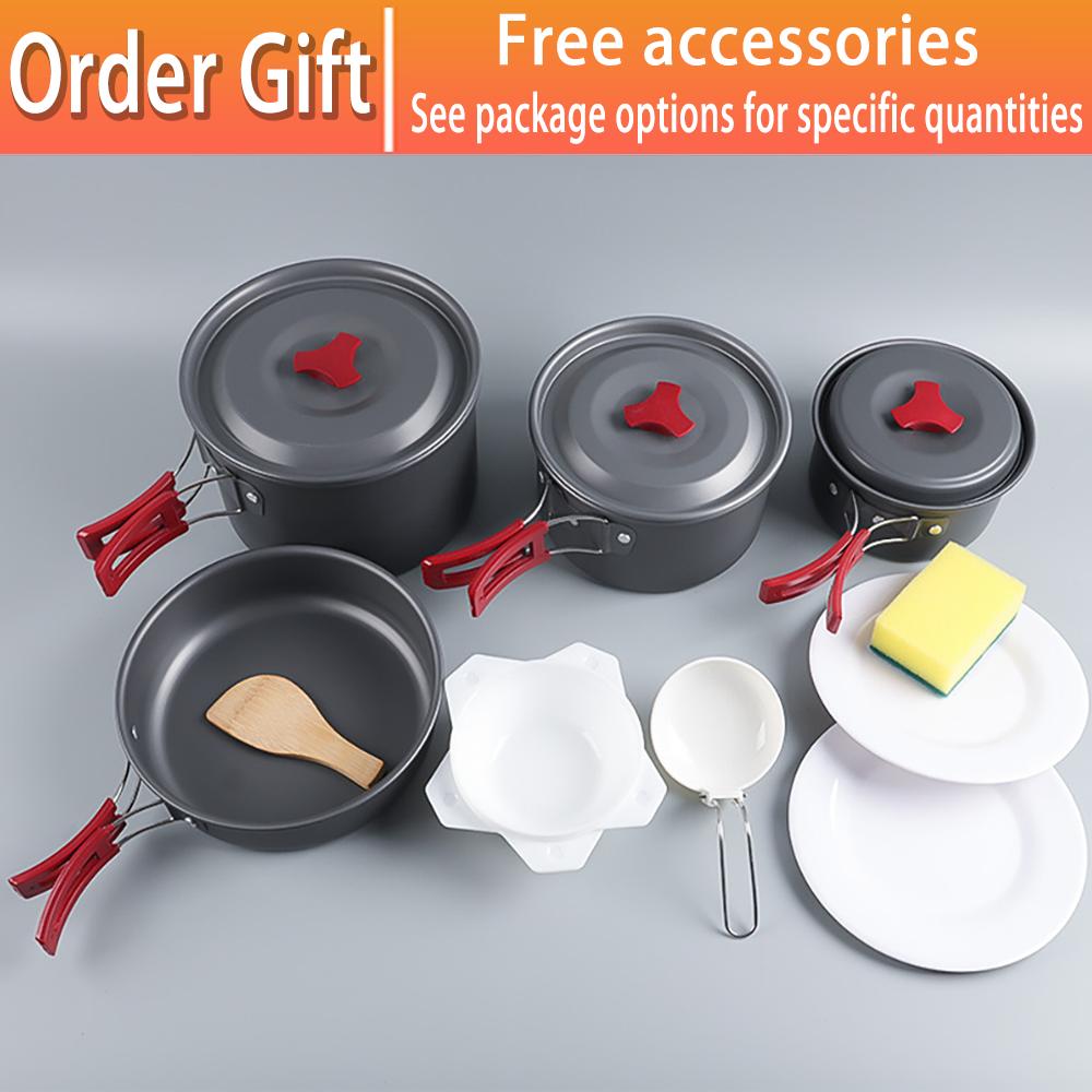 Outdoor Camping Cookware Folding Outdoor Non Stick Pot Boiling Water Outdoor Set Pot Portable Camping Cookware Tableware