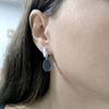 Silver Earrings with Natural Onyx (60002120)