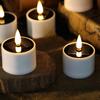 6Pcs Solar Tea Light LED Candles Outdoor Waterproof Flameless Solar Tea Lights Rechargeable Candles for Party Garden Home Decor