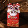 6pcs/set Lion Dance Red Envelope Snake Year Lucky Money Bag Cute Red Packet  Spring Festival