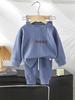 Children's Autumn & Winter Warm Home Set: Infant Clothes & Trousers for Boys & Girls