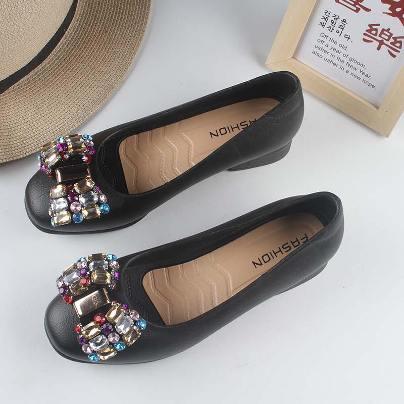 Yuzhihao Women s Color-Block Rhinestone Low-Heel Sandals 36