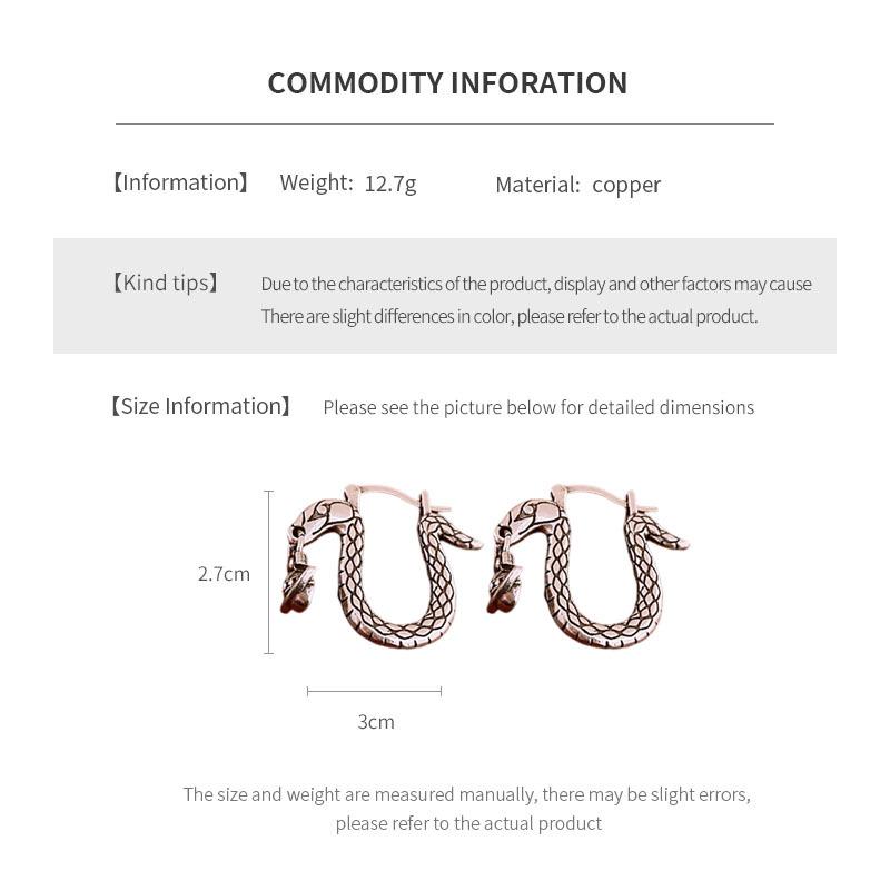 Saturn U-Shaped Serpentine Ear Cuff: Retro Design Earrings with High-End Fashion Temperament.