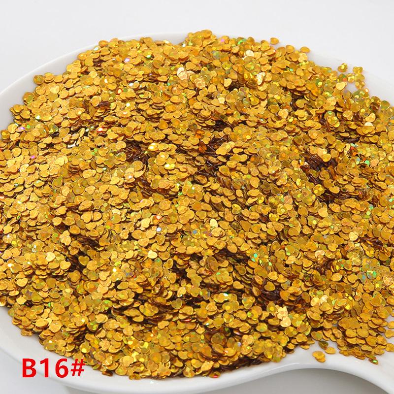 3mm Peach Heart Glitter Stickers for Nail Art, Eye Makeup, DIY Crystal Mud, and Clothing Accessories 10g/pack