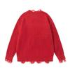 Pull Jacquard Chat Vintage Style Collège Unisexe Hiver Chaud Coupe Ample Pullover Jeune