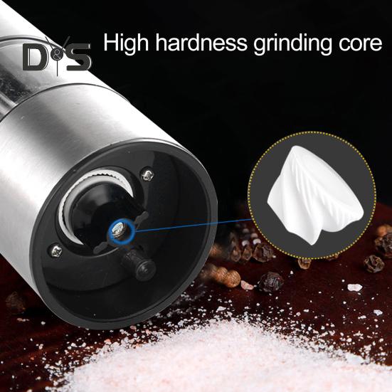 Elektrický mlýnek na pepř Mlýnek na pepř z nerezové oceli Odolný Snadno se čistí Mlýnek na koření šetřící práci pro domácnost