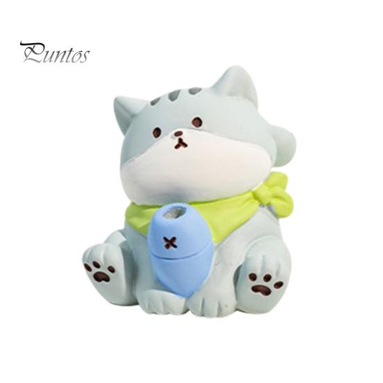 Cat Whisker Holder Cute Collector 3D Cartoon Sculpture Pet Beard Resin Car Decoration Vase Mini Vibrissae Keepsake Sympathy Gift for Lovers