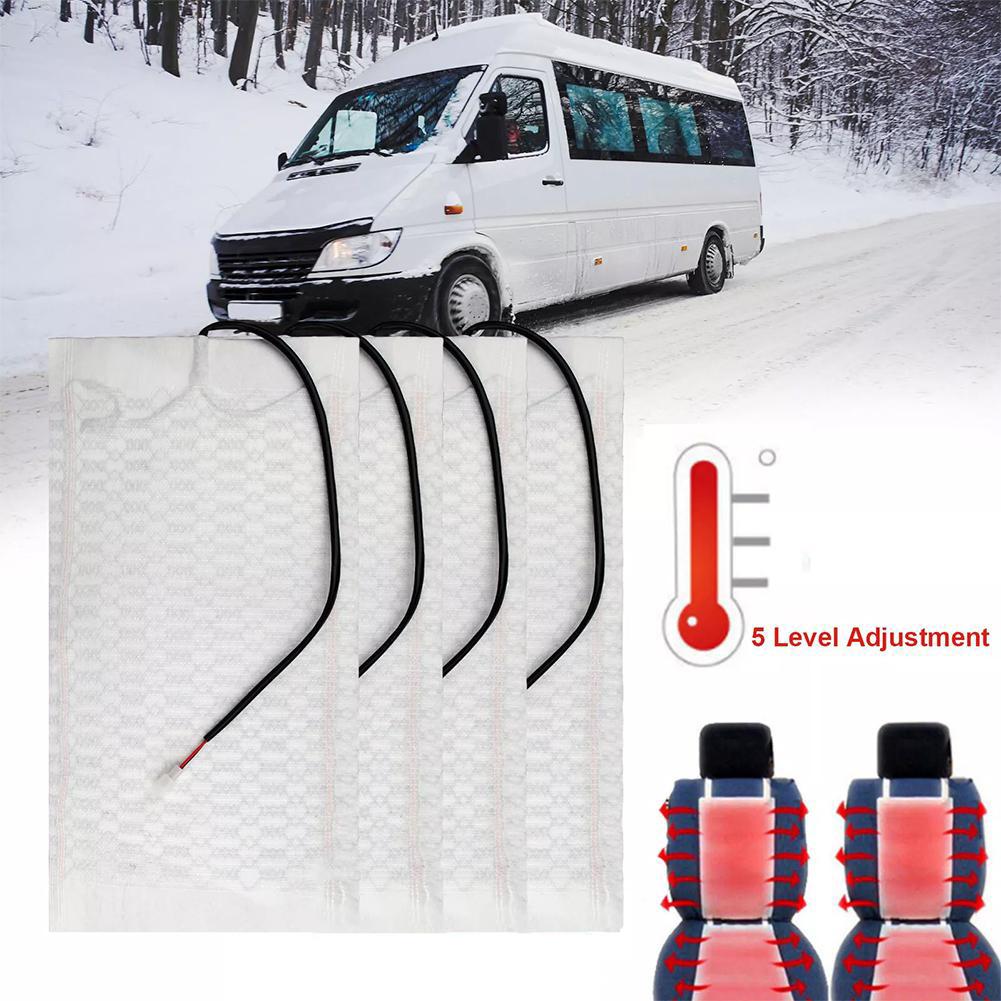 Universal Car Seat Heated Heating Heater Carbon Fiber Car Seat Heat Pads Kit Cushion Mat Winter Warmer Seat Covers Set