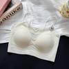 Spring and Summer New French Lace Collar Small Suspender Ultra-thin Back Underwear Women's Vest Fixed Cup Bra