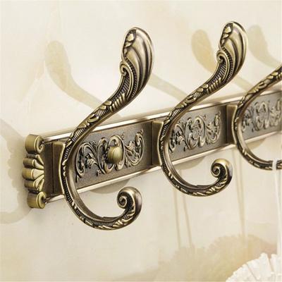 Carving Antike 5-haken Kleiderbügel Über Tür Haken Bad Handtuch Halter Garderobe Hut Haken für Hängen Mantel Haartrockner für