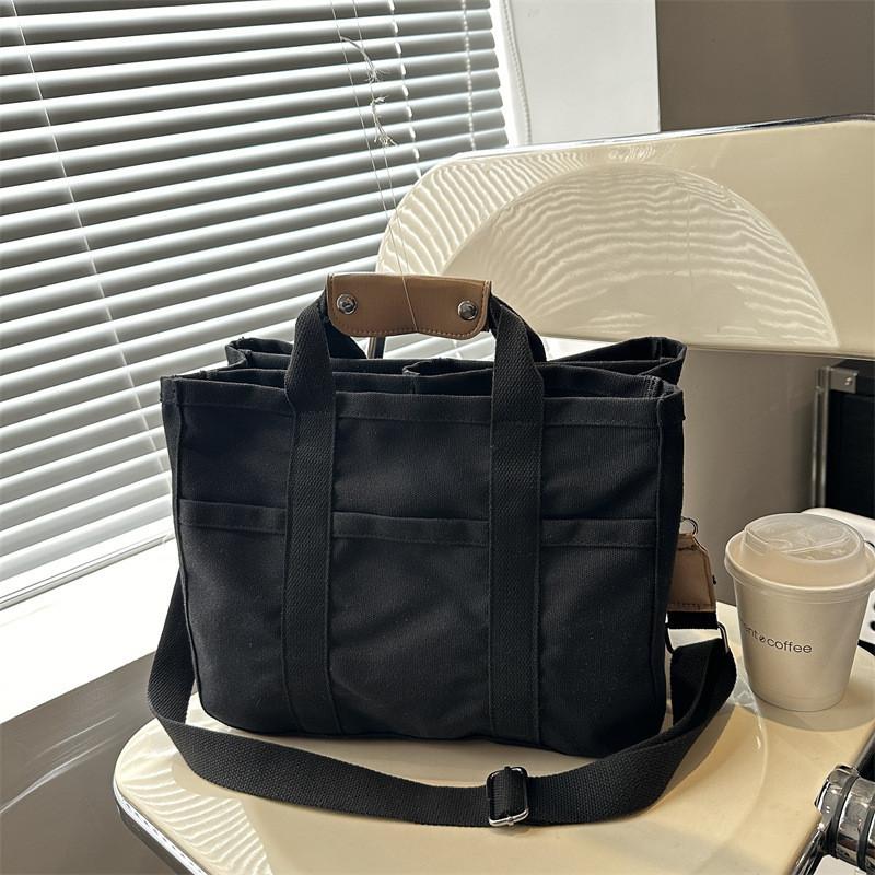 Canvas Baby Diaper Bag Large Capacity Multicompartment Baby Carryall For Daily Use