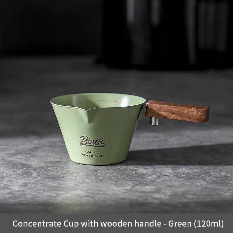 Bincoo measuring cup Stainless steel coffee extract cup espresso cup Italian liquid cup Coffee ounce cup milk jar Milk cup 100m
