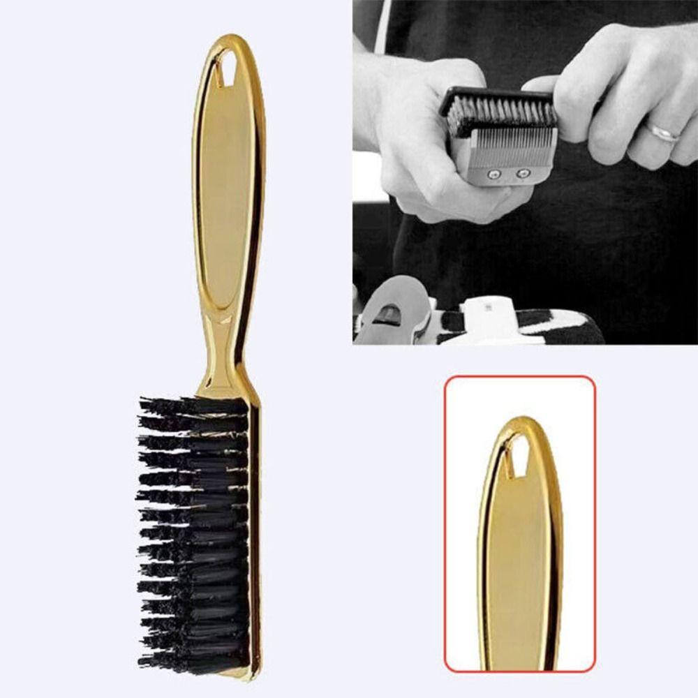 Comb Blade Comb Soft Bristles Brush Scissors Cleaning Brush Men Oil Head Brush Skin Fade Brush
