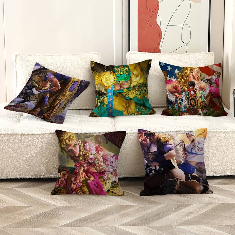 Anime JoJo Bizarre Adventure Retro Anime Cushion Cover Car Throw Pillow Case For Sofa Car Christmas Gift 40x40cm 45x45cm