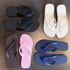 ins style fashionable simple casual flip-flops women summer non-slip bathing pinch feet outside wearing flat beach cool slippers women