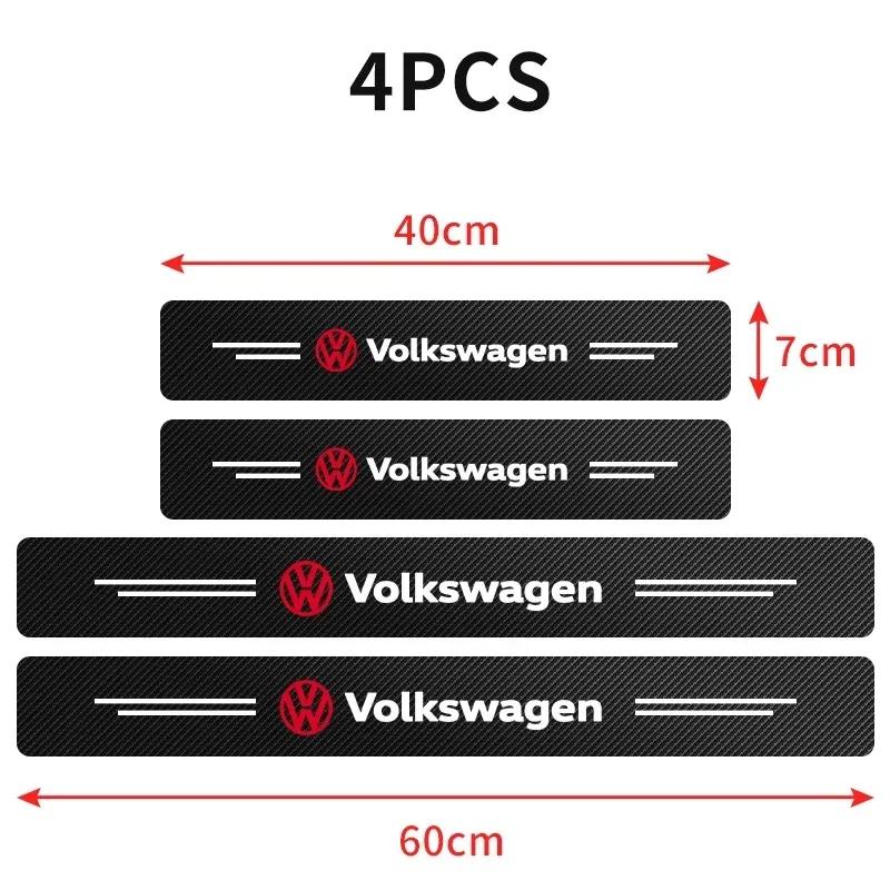 

B6 VW Для Volkswagen 4 шт. Декоративные накладки на пороги автомобиля Наклейки из углеродного волокна Для Volkswagen VW Golf Polo Tiguan Passat Touare