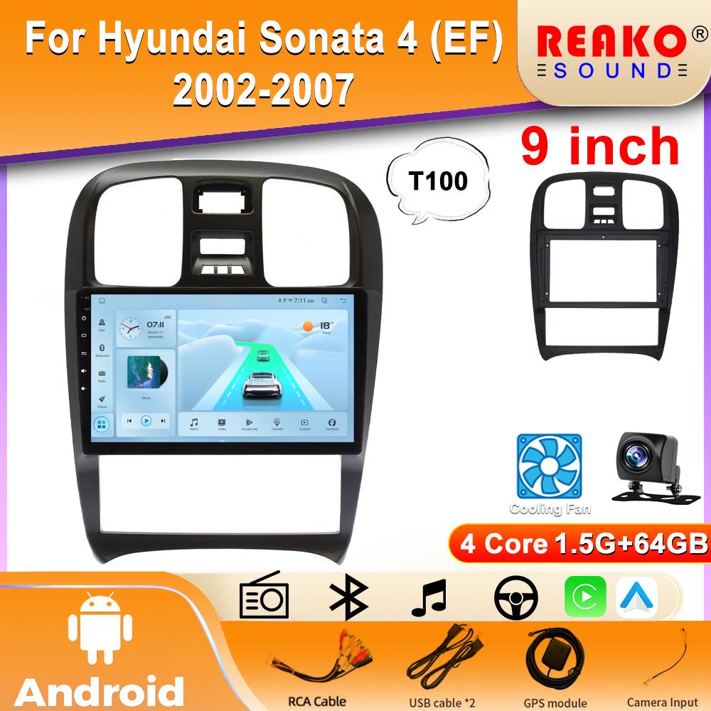 Wireless Car Stereo for Hyundai  Sonata 4 (EF) 2002-2007 CarPlay Android Auto IPS Touchscreen Car Radio with Backup Camera GPS