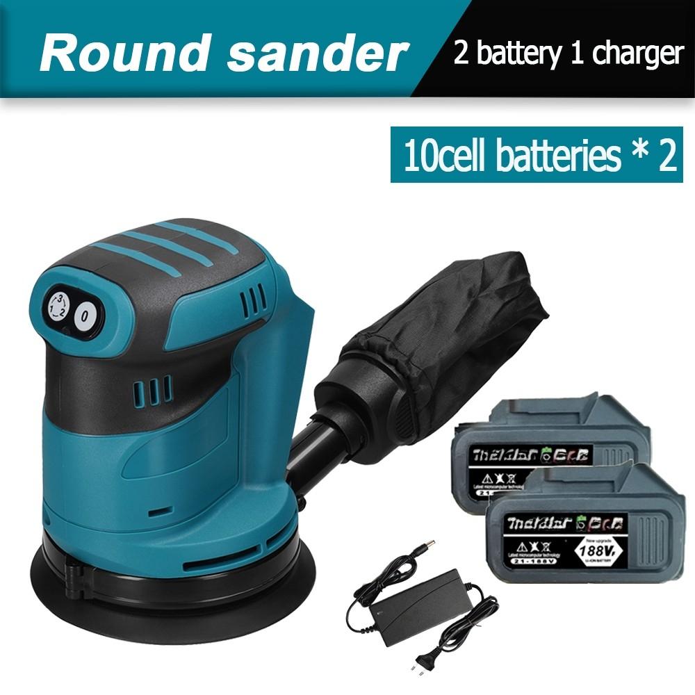 125mm Cordless Random Orbital Sander Electric Wood Grinder Polisher Grinding Sanding Machine for 21V Battery