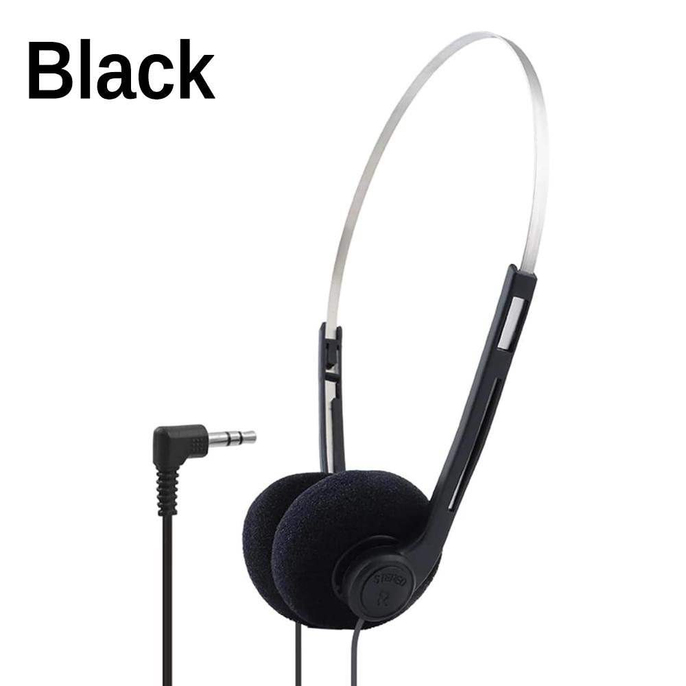 Retro Wired Over-ear Headphones Stereo Adjustable Headband Portable Headphones for Most Mobile Playback Devices Sports Earphones