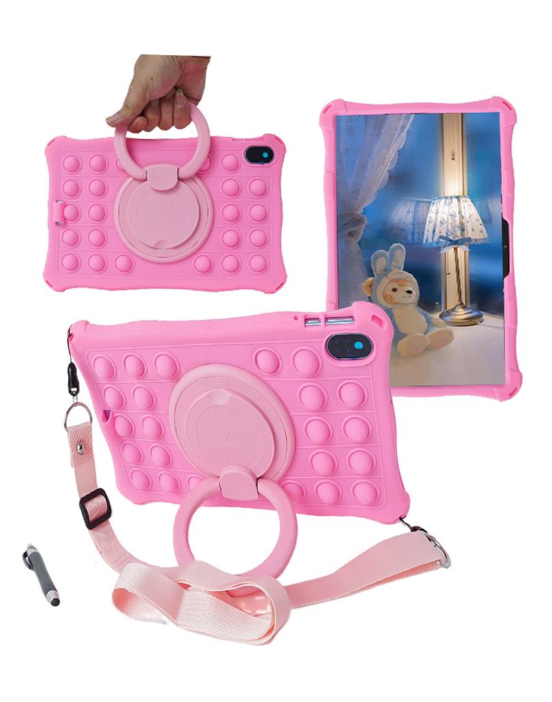 360 Rotate Soft Silicone Kids Safe Case For Honor Pad 8 12inch Full Body Handle Kickstand Tablet Cover With Strap