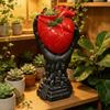 Gothic Style Resin Vase Heart-shaped Flower Pot Heart-shaped Vase  Halloween Gift