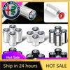 Autocollants de Voiture Pour Alfa Romeo 4 Pièces Bouchons de Valve de Roue Pneus de Voiture Couvercle de Tige d'Air pour Alfa Romeo Giulietta 159 147 Giulia MiTo Spid