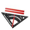 7 Inch Carpenter Square 80 degrees  Angle Adjustable Combination Triangle Ruler Rafter Square with 2 Pencils Imperial