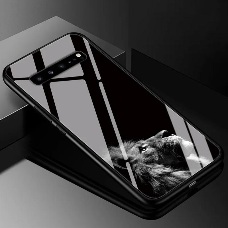 For Samsung S10 5G Case S10e S9 S8 S7 Edge Luxury Tempered Glass Hard Back Cover For Samsung Galaxy S10 Plus Lite TPU Bumper