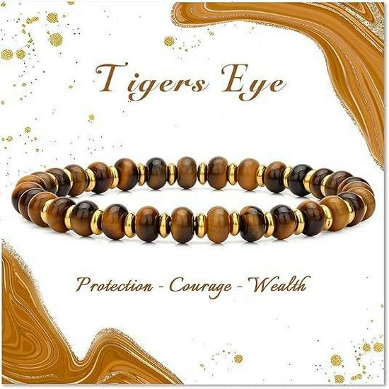 Unisex Natural Stone Abacus Bead Bracelet - 4x6mm Simple Crystal Couple Gift